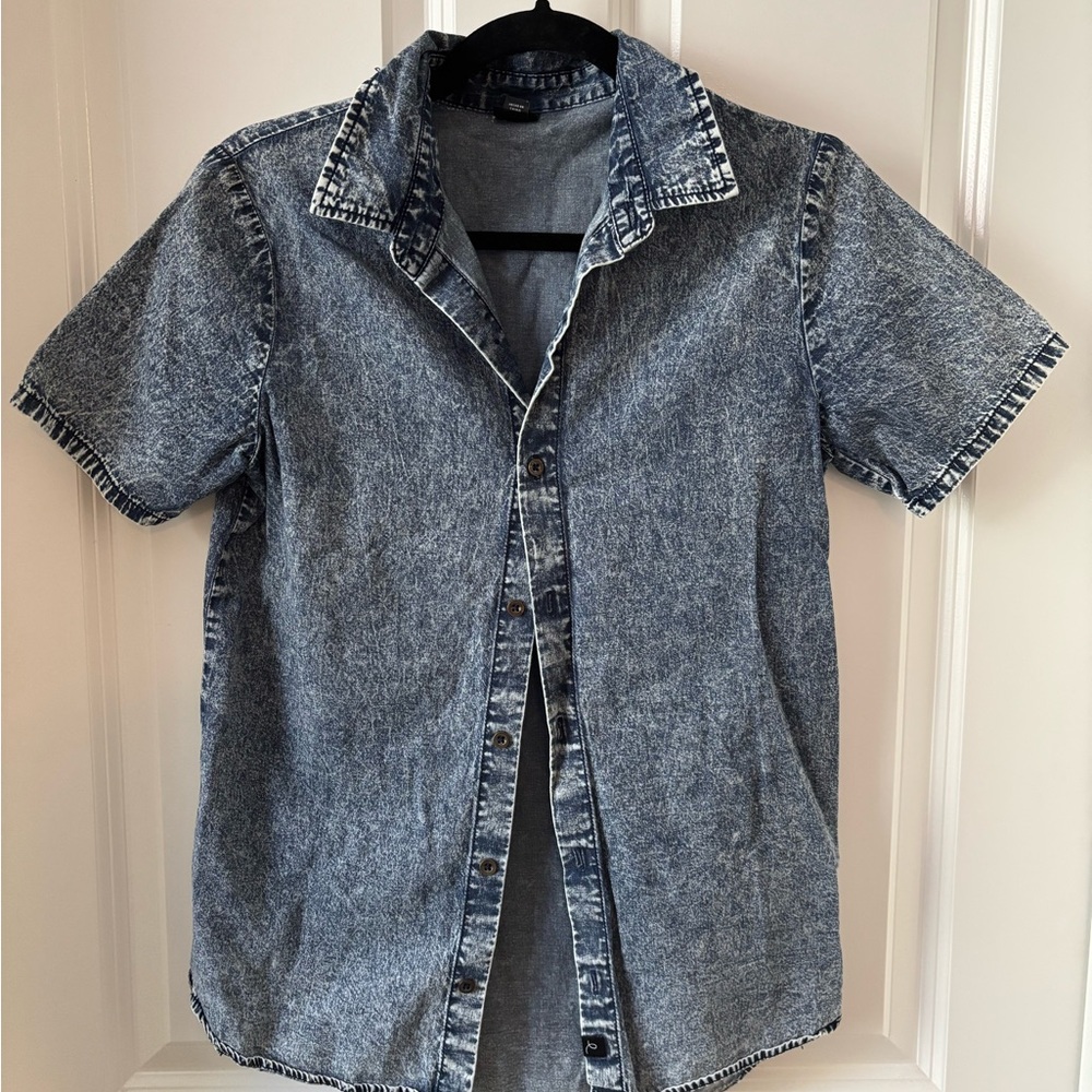 Art Class Blue Denim Button Down Shirt